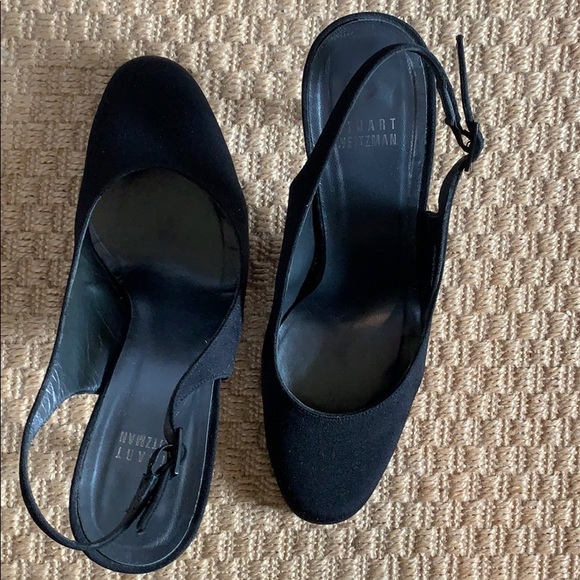 Stuart Wietzman black slingback heels - Picture 5 of 7